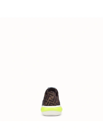 Shop Fendi Sneakers Running Logo In Of Black Maya