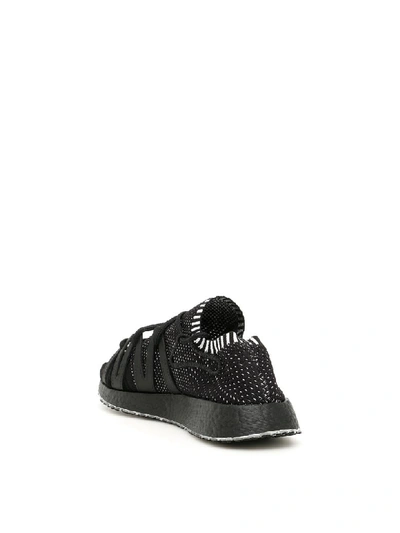Shop Y-3 Raito Racer Sneakers In Black Black White (black)