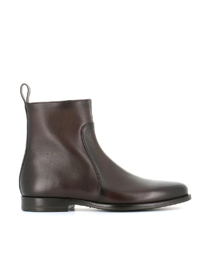 Shop Santoni Ankle-boot In Brown