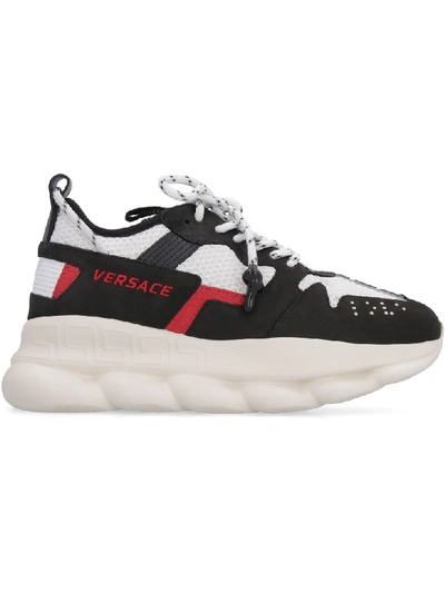 Shop Versace Chain Reation 2 Lace-up Sneakers In White