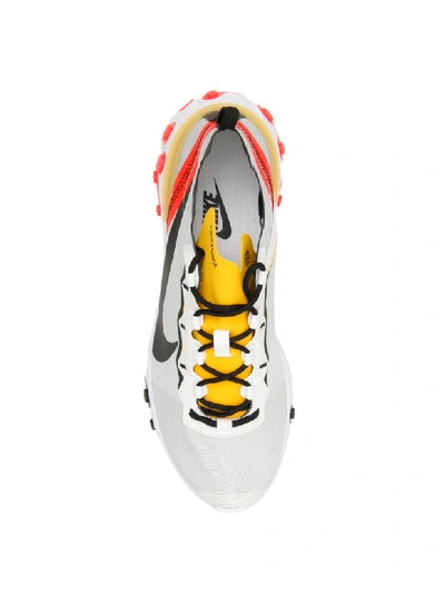 Shop Nike React Element 55 Sneakers In White Black Bright Crimson (yellow)