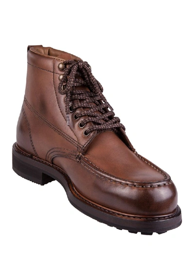 Tom Ford Cromwell Leather Hiking Boot In Brown | ModeSens