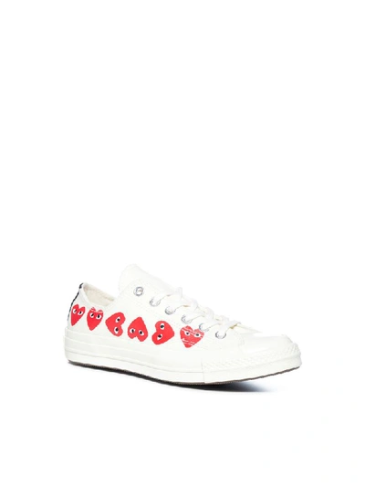 Shop Comme Des Garçons Play Sneakers In Off White