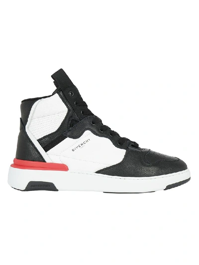 Shop Givenchy Wing High Basket Sneakers In Black/white