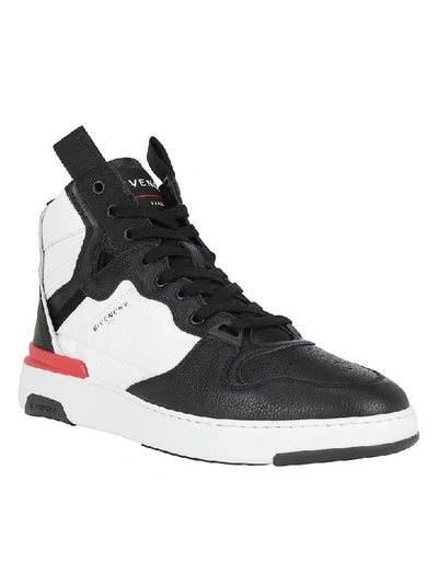 Shop Givenchy Wing High Basket Sneakers In Black/white