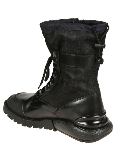 Shop Dior Combat High Top Boots In Grey/black