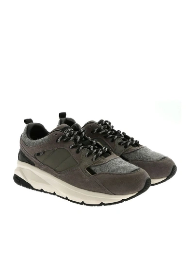 Shop Woolrich Sneaker Suede In Gray