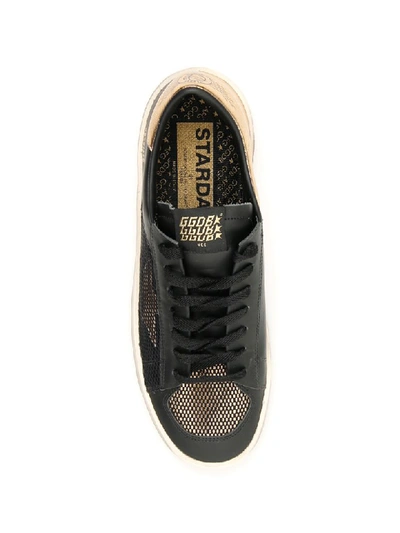Shop Golden Goose Stardan Sneakers In Black Gold (black)