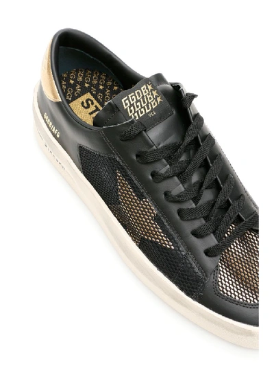 Shop Golden Goose Stardan Sneakers In Black Gold (black)