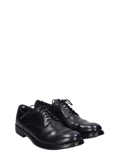 Shop Officine Creative Hive Lace Up Shoes In Blue Leather