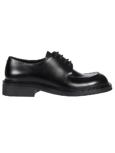 Shop Prada Classic Derby Shoes In Black