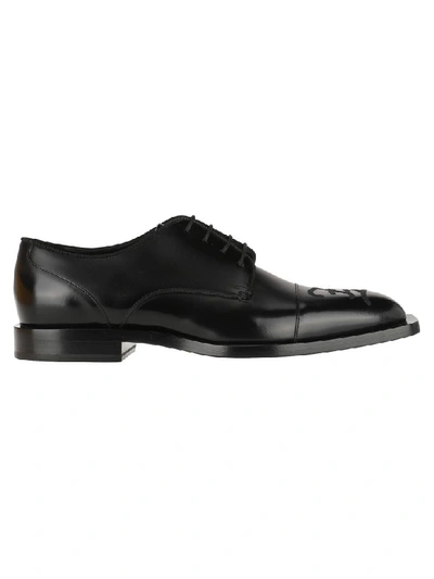 Shop Fendi Derby Shoes In Black