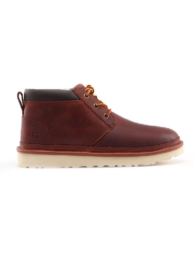 Ugg Neumel Utility Leather-blend Ankle Hiking Boots In Dark Red | ModeSens