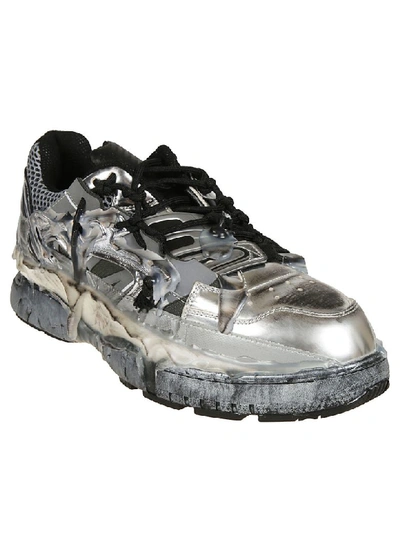 Shop Maison Margiela Fusion Sneakers In Grey/silver