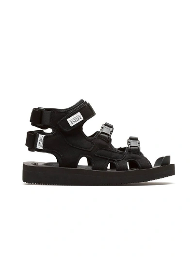 Shop Suicoke Boak-v Sandals In Black