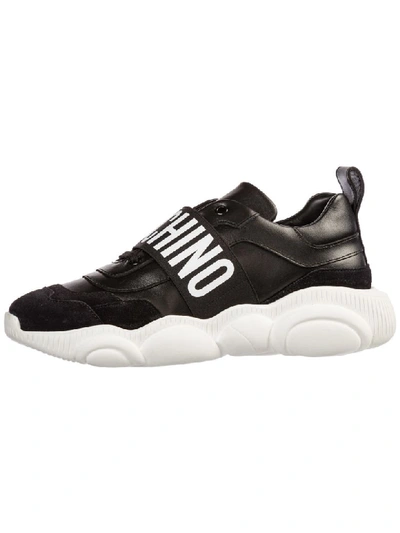 Shop Moschino Teddy Run Sneakers In Nero