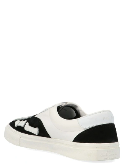 Shop Amiri Skel Toe Lace Up Shoes In Black & White