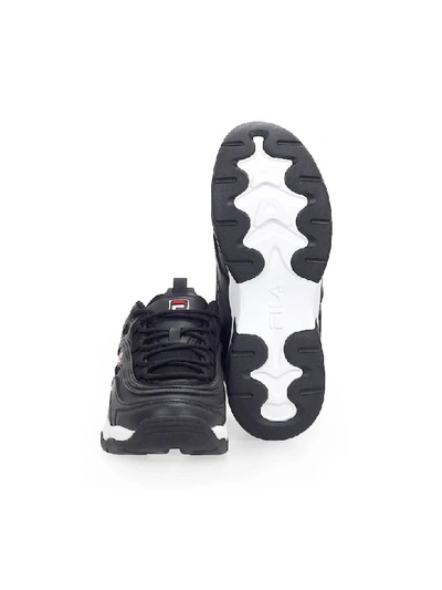 Shop Fila Ray Low Black Sneaker In Black (black)