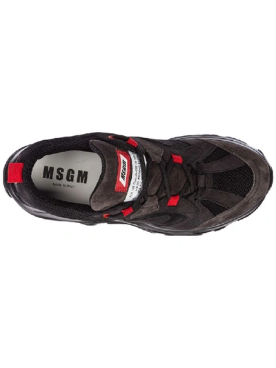 Shop Msgm Attack Sneakers In Nero