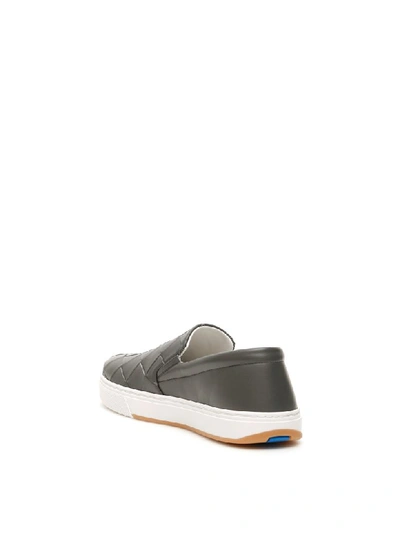 Shop Bottega Veneta Speedster Slip-on Sneakers In Light Graph L Graph (grey)