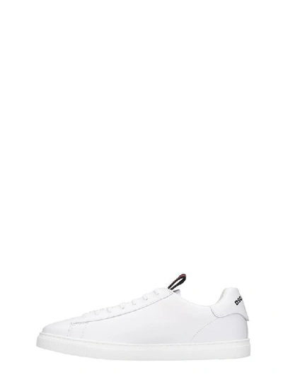 Shop Dsquared2 Evolution Tape Sneakers In White Leather