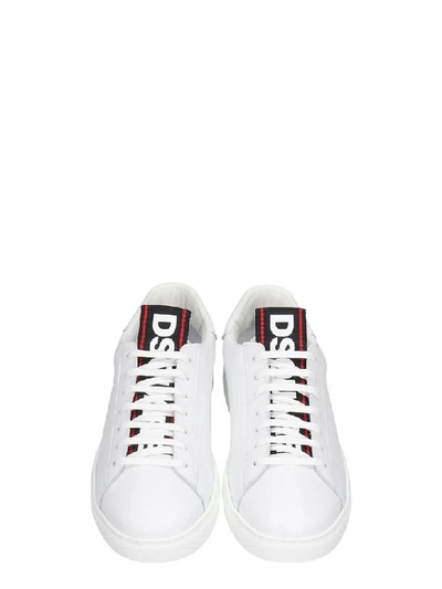 Shop Dsquared2 Evolution Tape Sneakers In White Leather