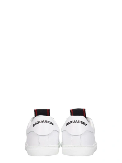 Shop Dsquared2 Evolution Tape Sneakers In White Leather