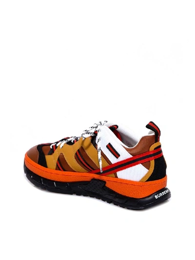 Shop Burberry Sneakers In Orange