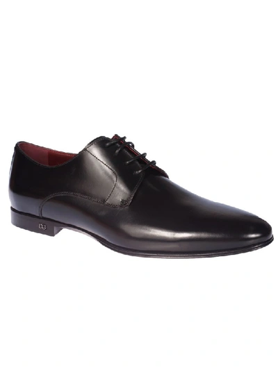 Shop Dolce & Gabbana Almond Toe Oxford Shoes In Black