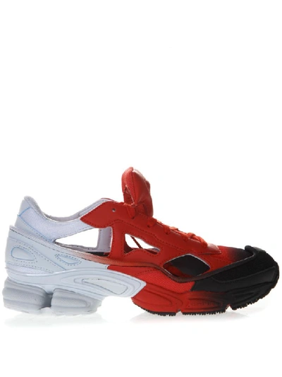 Shop Adidas Originals Leather And Mesh Sneakers Rs Replicant Ozweego In White/red/black