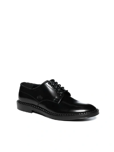 Shop Dolce & Gabbana Marsala Derby Laced Shoes In Nero