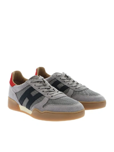 Shop Hogan H357 Prog. Sporty Sneakers In Grey