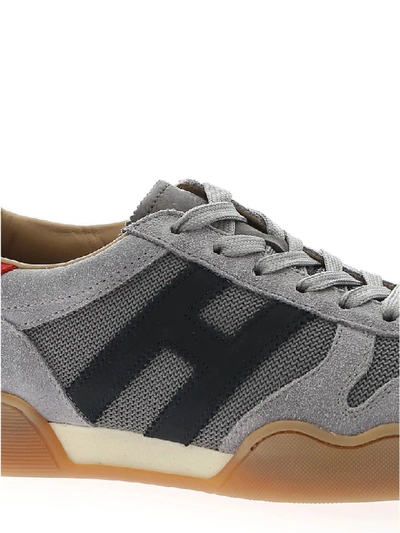 Shop Hogan H357 Prog. Sporty Sneakers In Grey