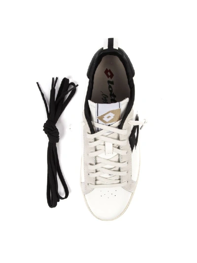 Shop Lotto Leggenda White Autograph Leather Sneaker