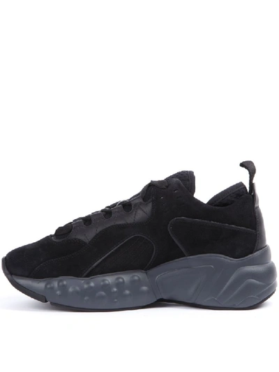 Shop Acne Studios Black Suede Rockaway Sneakers