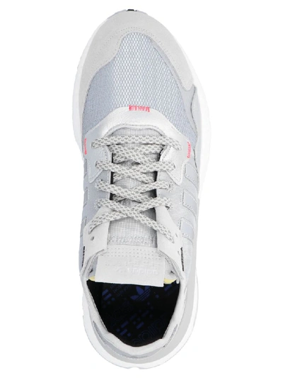 Shop Adidas Originals Nite Jogger Shoes In Silver