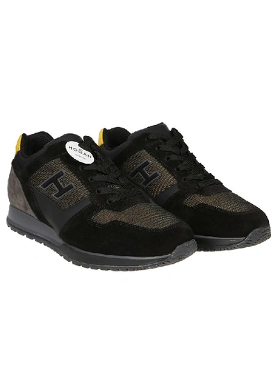 Shop Hogan H321 Sneaker In L Giallo Grano/nero/catrame Scuro