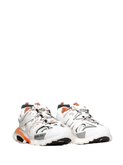 Shop Balenciaga Trank Trainers In White Orange