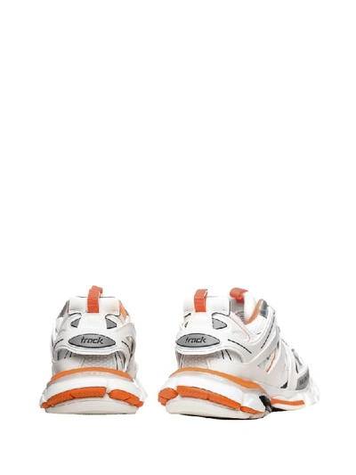 Shop Balenciaga Trank Trainers In White Orange
