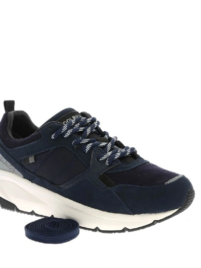 Shop Woolrich Sneaker Suede In Blue