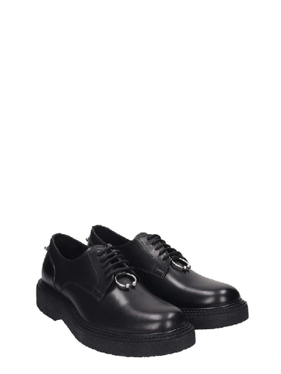 Shop Neil Barrett Pirced Punk Lace Up Shoes In Black Leather