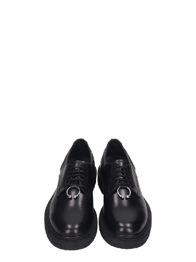 Shop Neil Barrett Pirced Punk Lace Up Shoes In Black Leather
