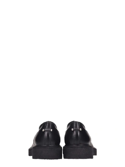 Shop Neil Barrett Pirced Punk Lace Up Shoes In Black Leather