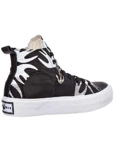 Shop Mcq By Alexander Mcqueen Mcq Alexander Mcqueen Plimsoll Platform High-top Sneakers In Black - White
