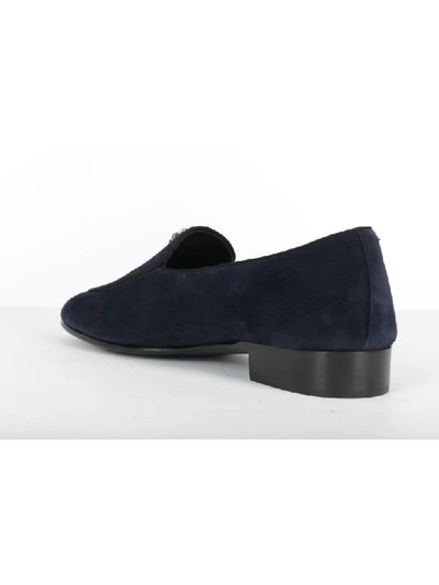 Shop Giuseppe Zanotti Loafers In Blue