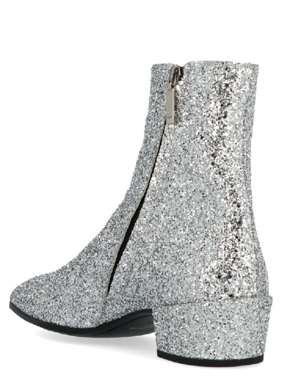 Shop Saint Laurent Caleb Shoes In Silver