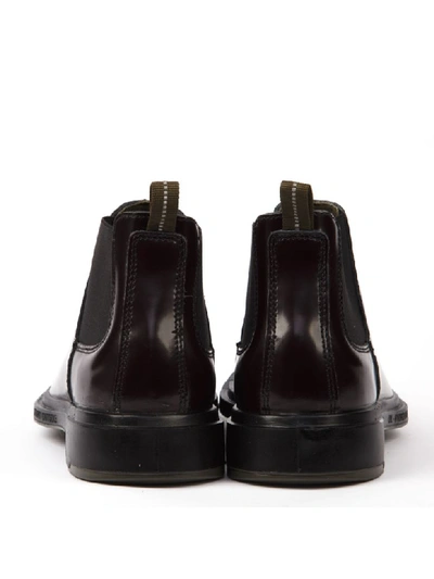 Shop Pezzol 1951 Auburgine Color Calf Leather Boots In Aubergine
