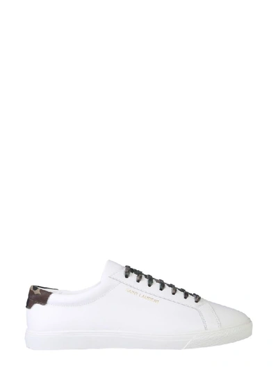 Shop Saint Laurent Andy Sneaker In Bianco
