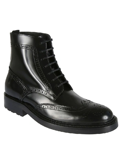 Shop Saint Laurent Army 20 Lace Up Boots In Black