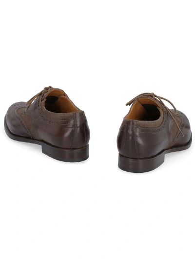 Shop Doucal's Leather Brogue Shoes In Brown